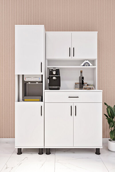 ASES Esl0169 Çok Amaçlı Kahve Köşesi ve Sebil Dolabı Beyaz