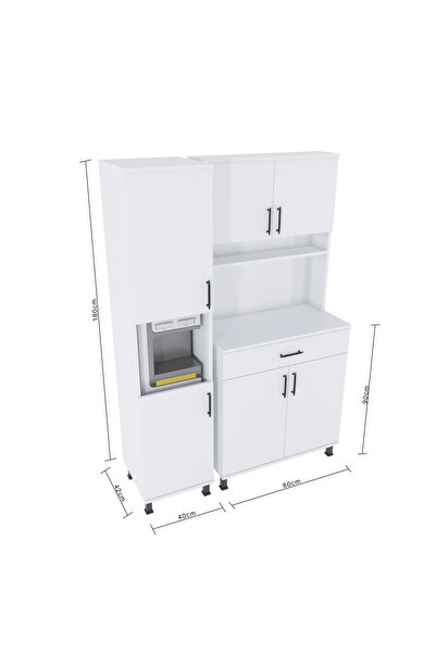 ASES Esl0169 Çok Amaçlı Kahve Köşesi ve Sebil Dolabı Beyaz