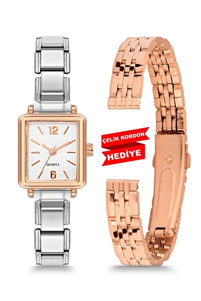 SPECTRUM PREMİUM Spectrum Premium Spring Cord Women's Wristwatch with Steel C...