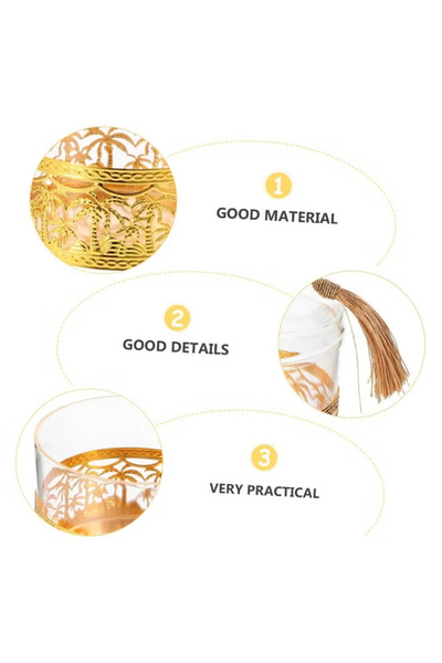 Generic Arabic Festival Ramadan Mubarak Iron Snack Candy Storage Tray, Small Box for Nuts Table Decoration