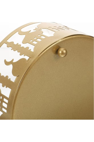 Generic Arabic Festival Ramadan Mubarak Iron Snack Candy Storage Tray, Small Box for Nuts Table Decoration