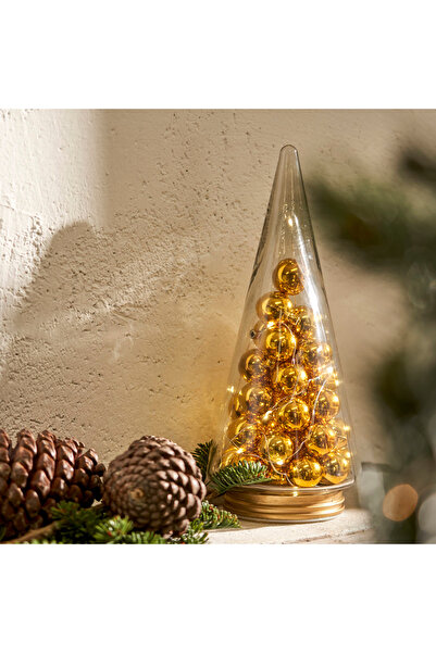 Bella Maison Christmas Tree Yılbaşı Ledli Aydınlatma Gold (12x12x29 cm)