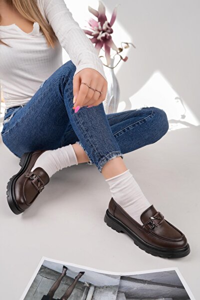 Nesil Shoes Fancy 819 Coffee Мъжествени дамски мокасини