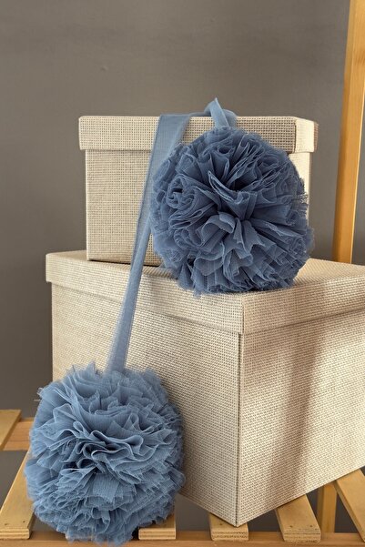 Miniden Accesoriu pentru plasă de țânțari cu pompon indigo