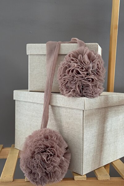 Miniden Аксесуар для ліжка з коричневими помпонами