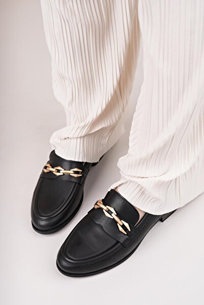 Mammamia D25Ya 3315 Black Genuine Leather Masculine Women's Shoes