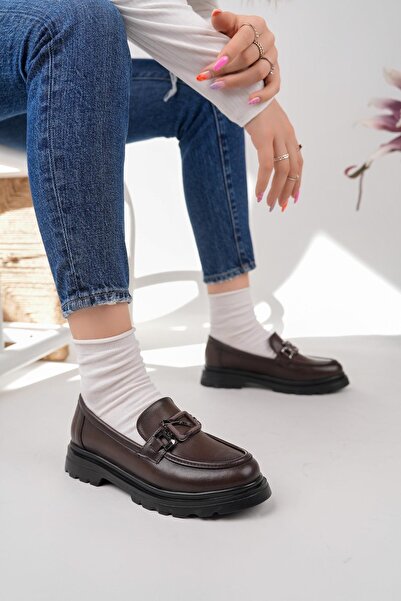 Nesil Shoes Fancy 819 Coffee Мъжествени дамски мокасини