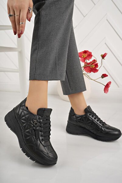 Mammamia D24Ka 3460 Black Genuine Leather Women's Shoes