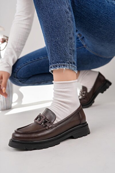 Nesil Shoes Fancy 819 Coffee Мъжествени дамски мокасини