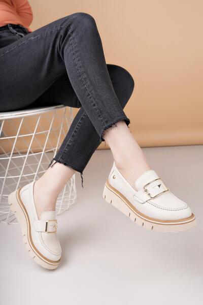 Mammamia D25YA 3760 Крем Натуральна шкіра Чоловічі туфлі