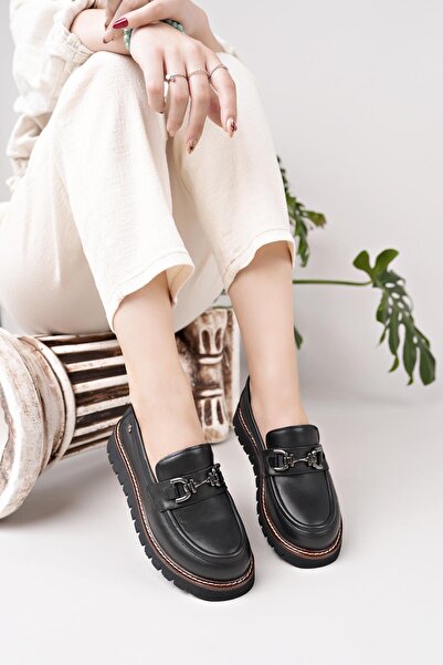 Mammamia D25Ka 3240 Black Genuine Leather Women's Shoes