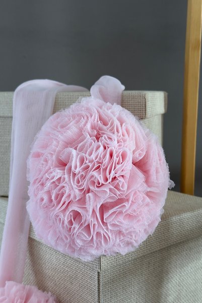 Miniden Accesoriu pentru plasă de țânțari cu pompon roz pudrat