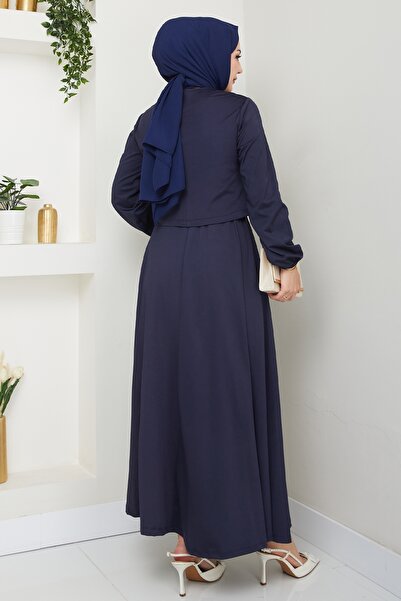 InStyle Σετ Navy Blue με φούστα και λεπτομέρεια φιόγκου