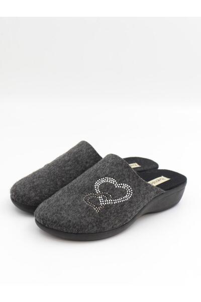 BENTO 3675 Μαύρες χειμερινές ανατομικές γυναικείες παντόφλες κλειστές μπροστά