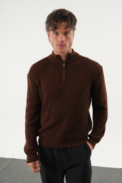 Redline Olver Oversize Knitwear Long Sleeve Sweater Brown