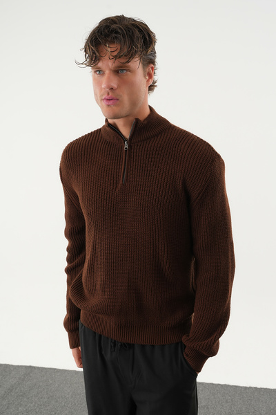 Redline Olver Oversize Knitwear Long Sleeve Sweater Brown