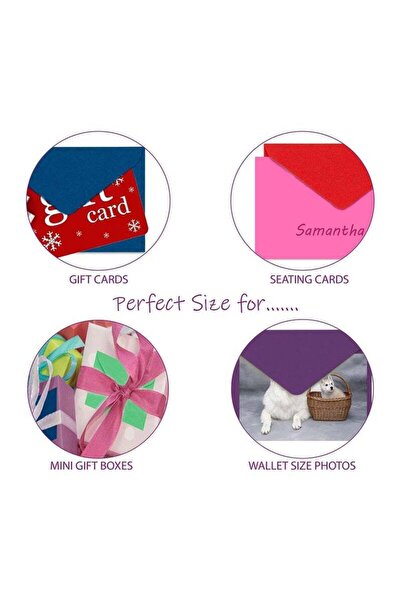 NiiMbot Mini Envelopes, 70 Pack 14 Colors Small Business Card Holders (4 x 2.7 Inches)