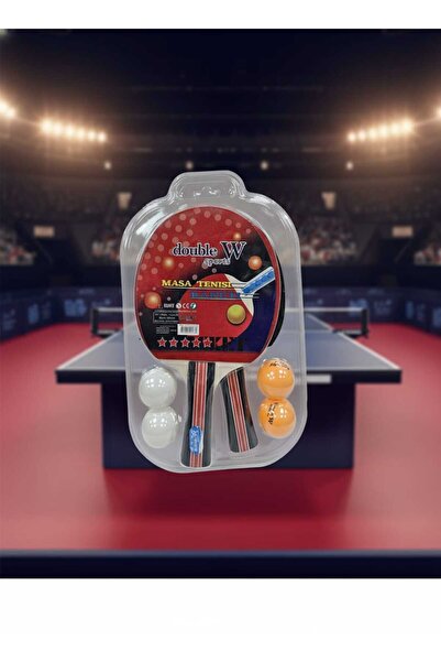 TUMBA'S profesyonel masa tenis raketi 2 raket+ 4 top siyah