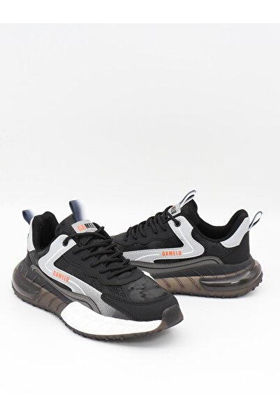 GAMELU Long Black Fashion Air Sole Men's Sneakers