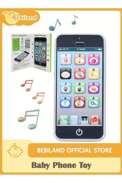 Bebiland لعبة هاتف تعليمية للأطفال، موسيقى إنجليزية، ضوء، شاشة تعمل باللمس لت...