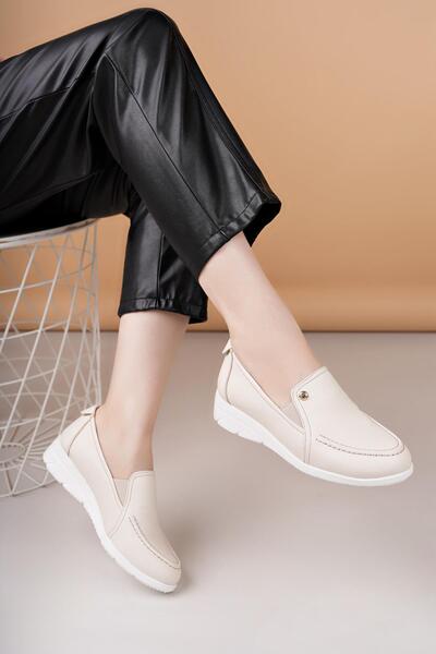 Mammamia D25YA 3235 Крем Справжня шкіра Жіноче взуття