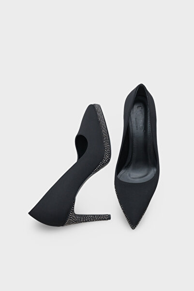 Capone Outfitters Karine Stone Platform High Heeled Satin Evening Dress Shoes