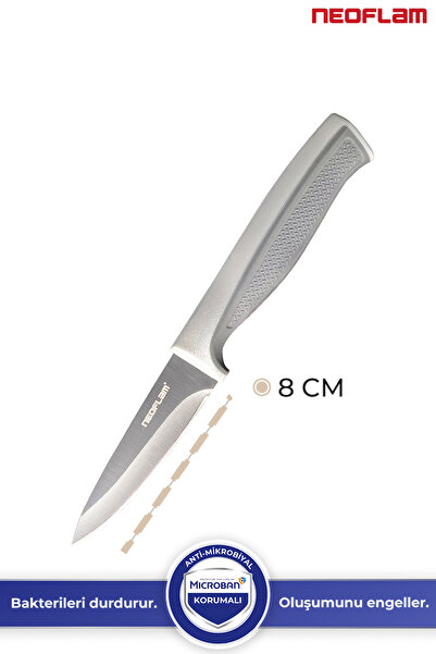 NEOFLAM Fika Mıcroban Soyma Bıçak Gri 8cm