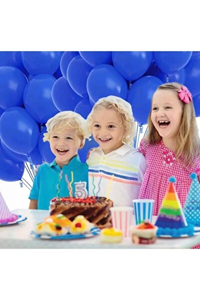 Deniz Party Store بالون لاتكس باللون الأزرق الداكن مقاس 12 بوصة 10 قطع