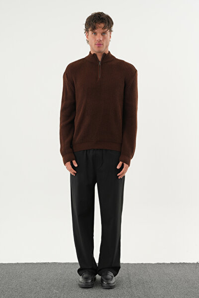 Redline Olver Oversize Knitwear Long Sleeve Sweater Brown