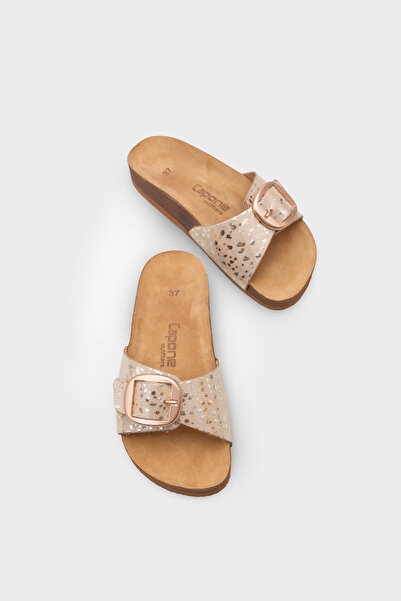 Capone Outfitters Δερμάτινες παντόφλες Lee με μεγάλη ανατομική σόλα από φελλό