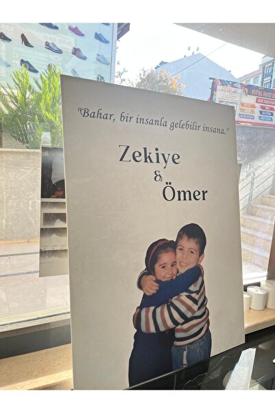 Atalya Reklam ve Tasarım Fotoğraflı Karşılama Panosu, Çocukluk Fotoğrafı, Düğün, Nişan, Doğum Günü, Kişiye Özel 50x70