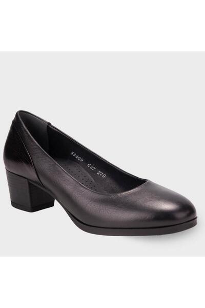 Forelli Pantofi de damă cu toc din piele naturală neagră Orse 53409