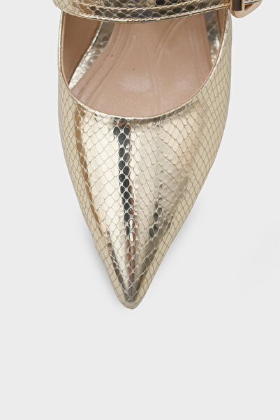 Capone Outfitters Catherin Pointed Toe Thick Medium Heeled Strappy Women's Shoes