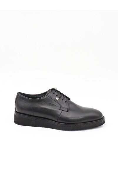 Fosco 2980 Black Genuine Leather Eva Sole Men's Shoes