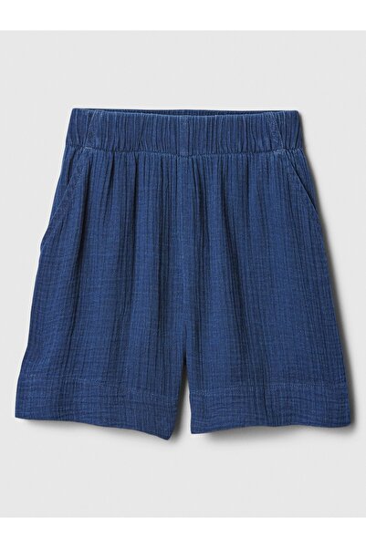 GAP Kadın Koyu Mavi Gauze Pull-On Şort