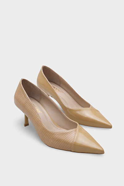 Capone Outfitters Brianne Mid-Heeled Strappy Snake Print Genuine Leather Lined Stiletto