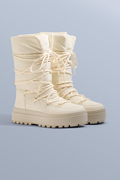 Oysho Laced nylon après-ski boot