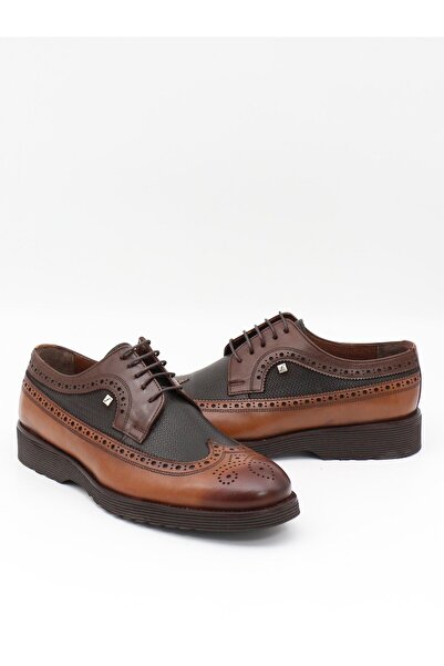 Fosco 2817 Tan Genuine Leather Eva Sole Men's Shoes