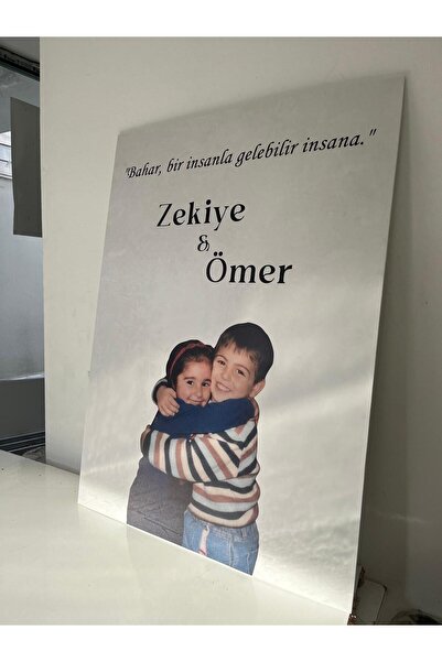 Atalya Reklam ve Tasarım Fotoğraflı Karşılama Panosu, Çocukluk Fotoğrafı, Düğün, Nişan, Doğum Günü, Kişiye Özel 50x70