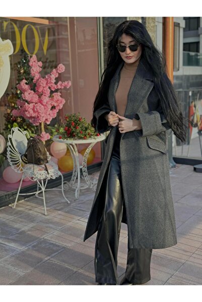 FEMİAS Siyah Balıksırtı Cepli Kaban