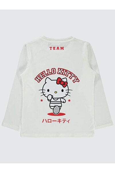 Hello Kitty 6-9 Years Girl's Ecru Sweatshirt