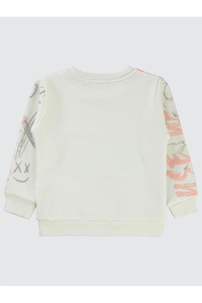 Civil Girls Grafit Printed 2-5 Years Old Sweatshirt - Ecru 5-6 Years Old