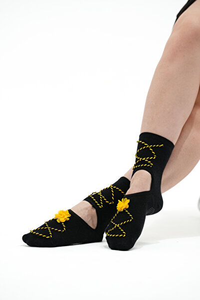 Muse Of Socks Spring Candy Sarı Kaydırmaz Pilates Ve Yoga Çorabı