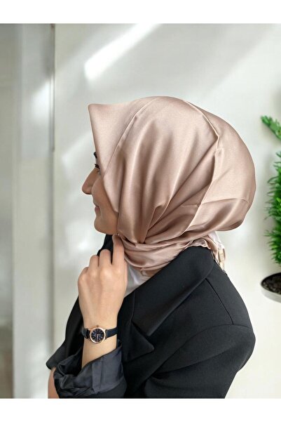 Armine Καφέ Γάλα Μονόχρωμο Μεταξωτό Φουλάρι Sura 10D02-34