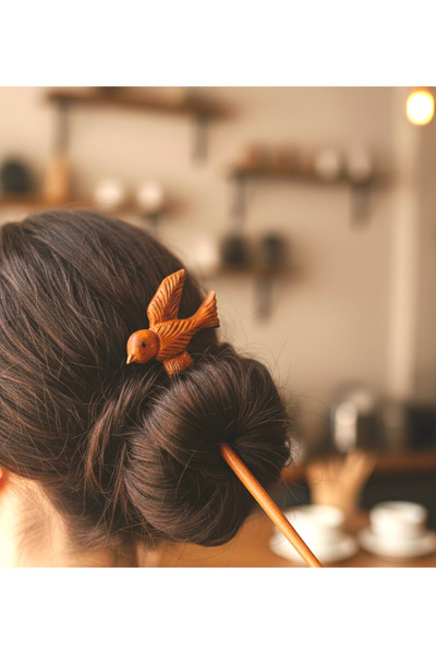 aslanoyma Uçankuş Model Topuz Tokası %100 El Yapımı