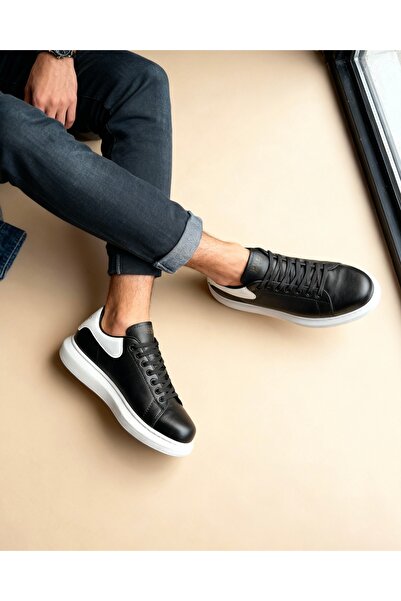 Knack Μαύρα παπούτσια casual με ψηλή σόλα - Μοντέλο 043