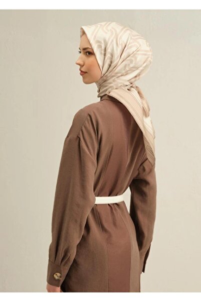 Armine Eșarfă de mătase Sura 9343-34 Model mixt alb