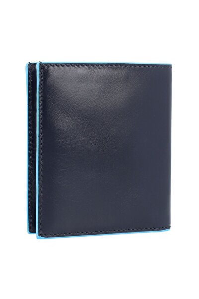 PIQUADRO Blue Square, Leather Card Holder, PP1518B2, Genuine Blue, Unisex