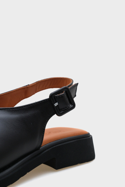 Capone Outfitters Cora Genuine Leather Short Heeled Comfort Single Strap Women's Sandals