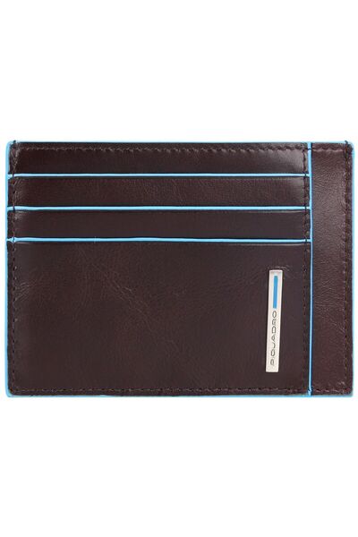 PIQUADRO Geantă de card din piele, Blue Square, PP2762B2R, Mogano, Unisex